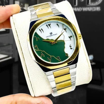 Aura metal watch, Universe Point watch, steel chain watch, butterfly lock watch, water resistant menβs watch, original brand watches Pakistan