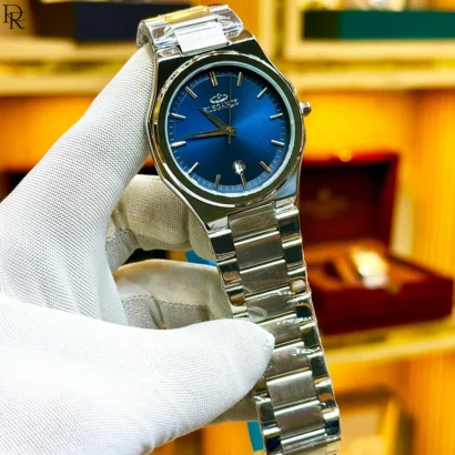 Elegance original watch, slim men’s watch Pakistan, quartz date watch, butterfly lock watch, metal bracelet watch, premium daily wear watch