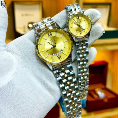 Elegance pair watch, couple watch set Pakistan, original pair watches, quartz pair watch, butterfly lock watches, gift watch set