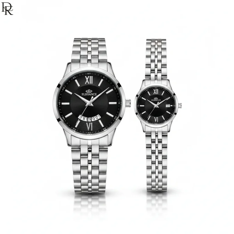 Elegance pair watch, couple watch set Pakistan, original pair watches, quartz pair watch, butterfly lock watches, gift watch set