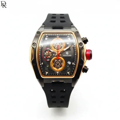 New Time watch Pakistan, men’s metal body watch, working inner dials, date working watch, heavy men’s watch, rubber strap watch