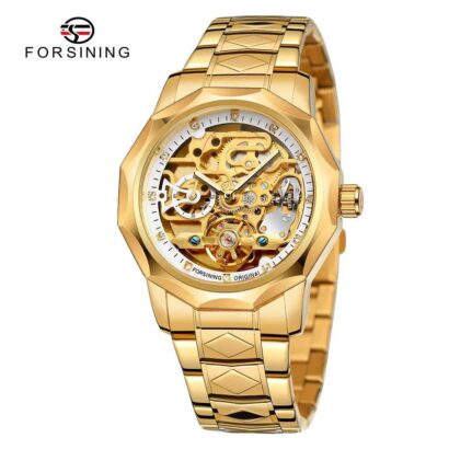 Forsining original watch, automatic skeleton watch Pakistan, tourbillon style watch, mechanical men’s watch, transparent back watch, heavy automatic watch