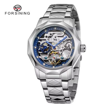 Forsining original watch, automatic skeleton watch Pakistan, tourbillon style watch, mechanical men’s watch, transparent back watch, heavy automatic watch