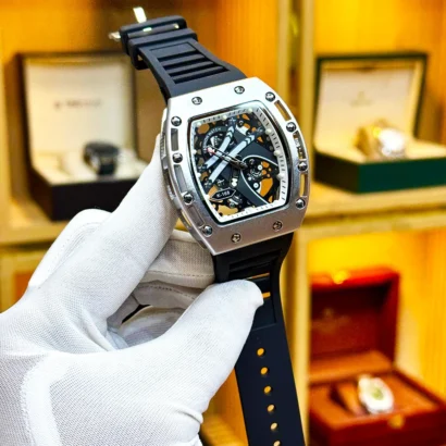RM skeleton watch, Richard Mille style watch Pakistan, quartz skeleton watch, rubber strap sports watch, RM look watch