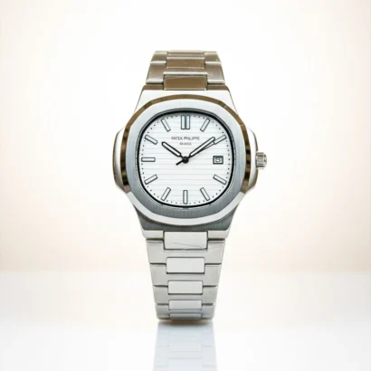 Patek second copy watch, Patek style watch Pakistan, quartz dress watch, butterfly lock metal strap watch, luxury style watch under 3000