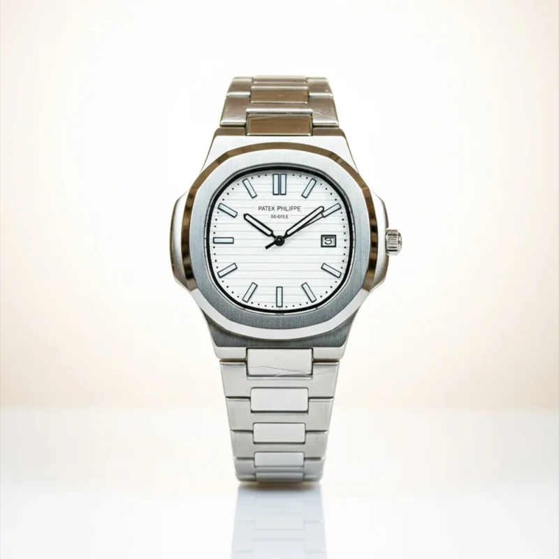 Patek second copy watch, Patek style watch Pakistan, quartz dress watch, butterfly lock metal strap watch, luxury style watch under 3000