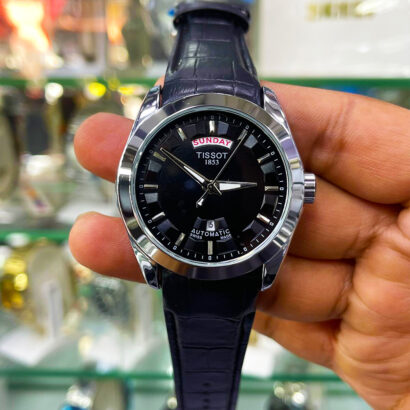 Tissot 1853 second copy, Tissot style watch Pakistan, quartz formal watch, leather strap dress watch, butterfly lock watch