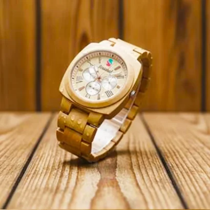 Original wooden wrist watch with a lightweight feel and natural finish — perfect for people who want something different from metal watches.