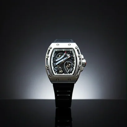 RM skeleton watch, Richard Mille style watch Pakistan, quartz skeleton watch, rubber strap sports watch, RM look watch
