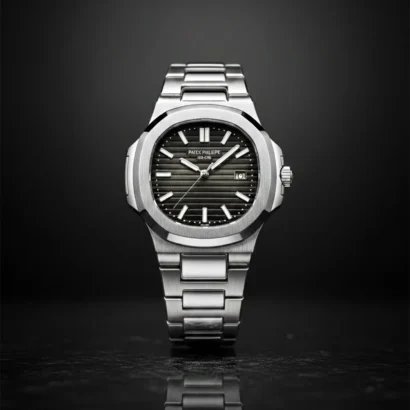 Patek second copy watch, Patek style watch Pakistan, quartz dress watch, butterfly lock metal strap watch, luxury style watch under 3000