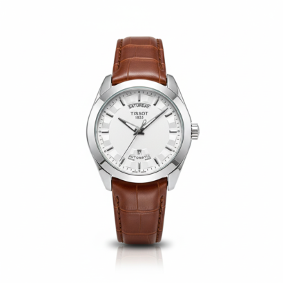 Tissot 1853 second copy, Tissot style watch Pakistan, quartz formal watch, leather strap dress watch, butterfly lock watch