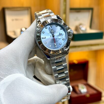 Rolex second copy watch, GMT quartz watch Pakistan, Rolex style GMT, rotatable bezel watch, steel bracelet men’s watch