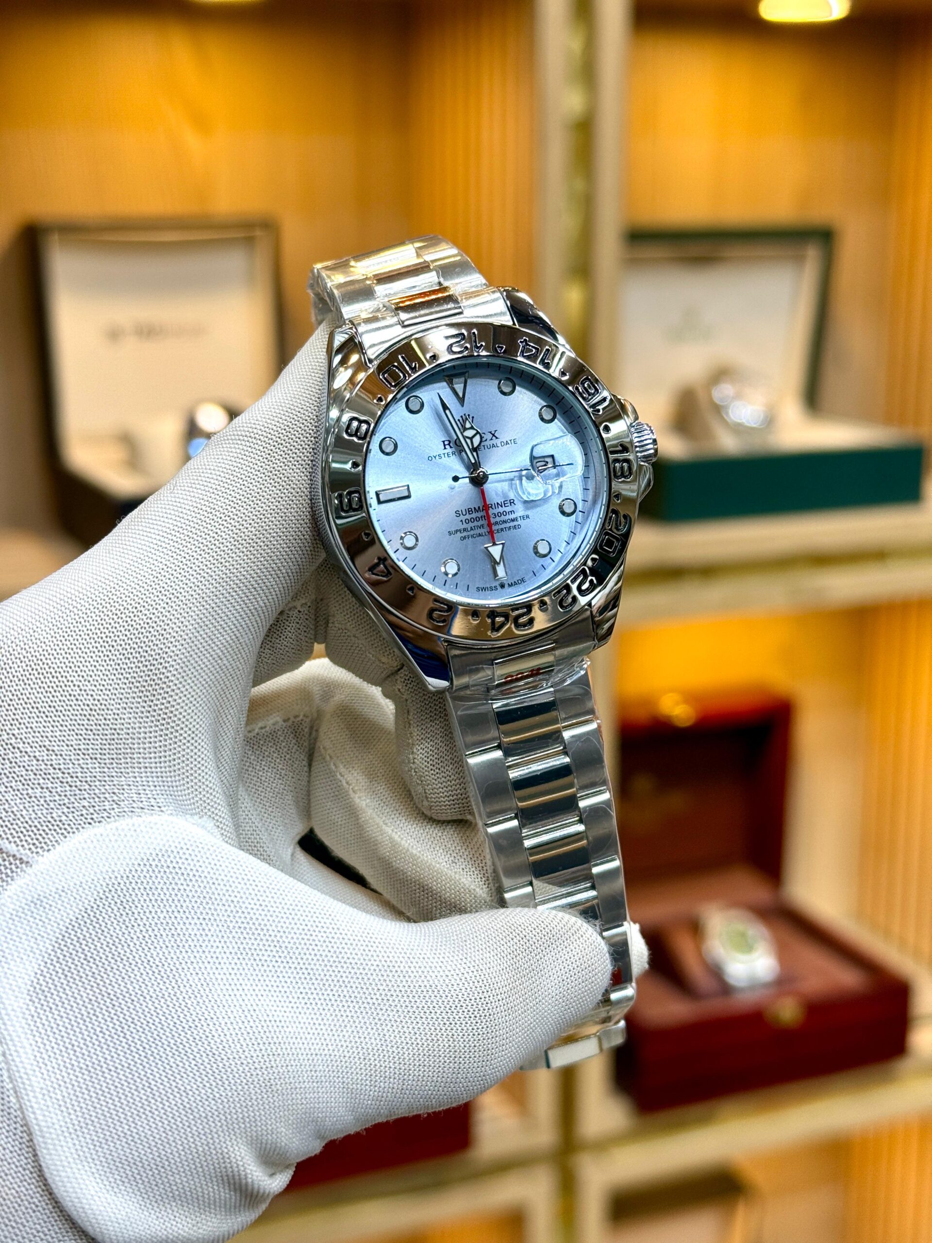 Home 3 58 Rolex second copy watch, GMT quartz watch Pakistan, Rolex style GMT, rotatable bezel watch, steel bracelet men’s watch