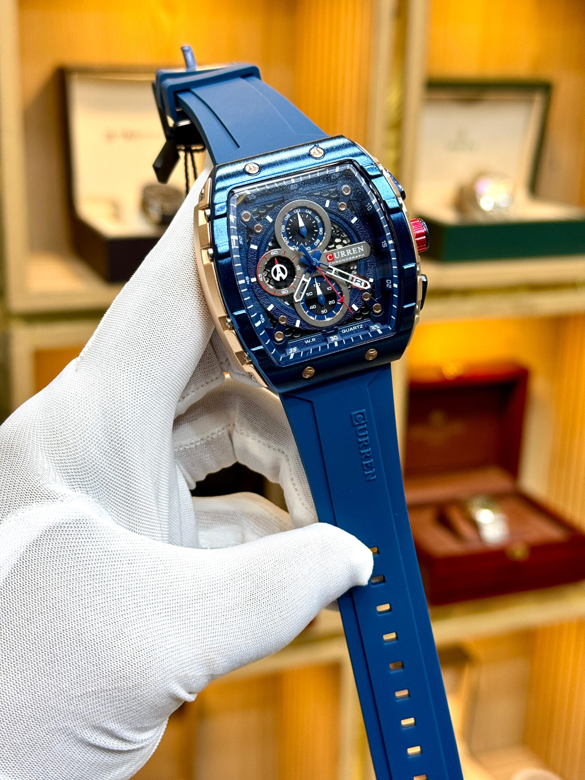 🕰️ CURREN – Original Chronograph 2 CURREN original watch Pakistan, CURREN chronograph watch, quartz chronograph watch, rubber strap sports watch, branded watches Pakistan