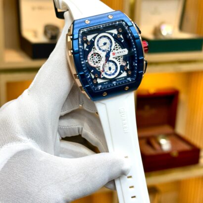 CURREN original watch Pakistan, CURREN chronograph watch, quartz chronograph watch, rubber strap sports watch, branded watches Pakistan