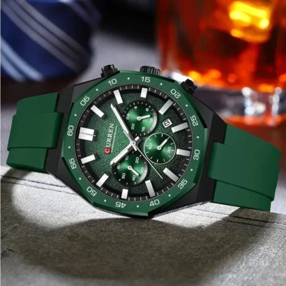 CURREN original watch Pakistan, CURREN chronograph, quartz chronograph watch, silicone strap watch, men’s branded watches Pakistan