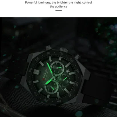 CURREN original watch Pakistan, CURREN chronograph, quartz chronograph watch, silicone strap watch, men’s branded watches Pakistan