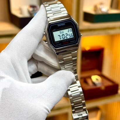 SKMEI original digital watch, SKMEI metal strap watch, digital watches Pakistan, budget digital watch men, SKMEI quartz watch