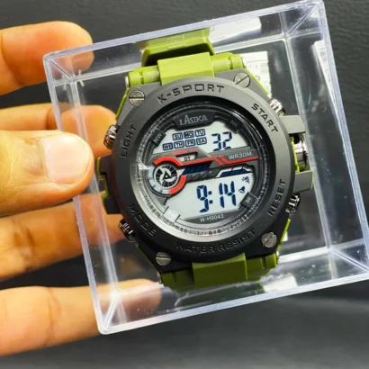 Lasika digital watch Pakistan, Lasika sports watch, cheap digital watch Pakistan, water resistant digital watch, silicone strap sports watch, budget sports watch Pakistan