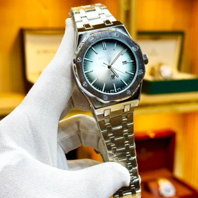 AP men watch Pakistan, Audemars style watch Pakistan, AP second copy watch, metal strap men watch Pakistan, quartz men watch with date, luxury style men watch