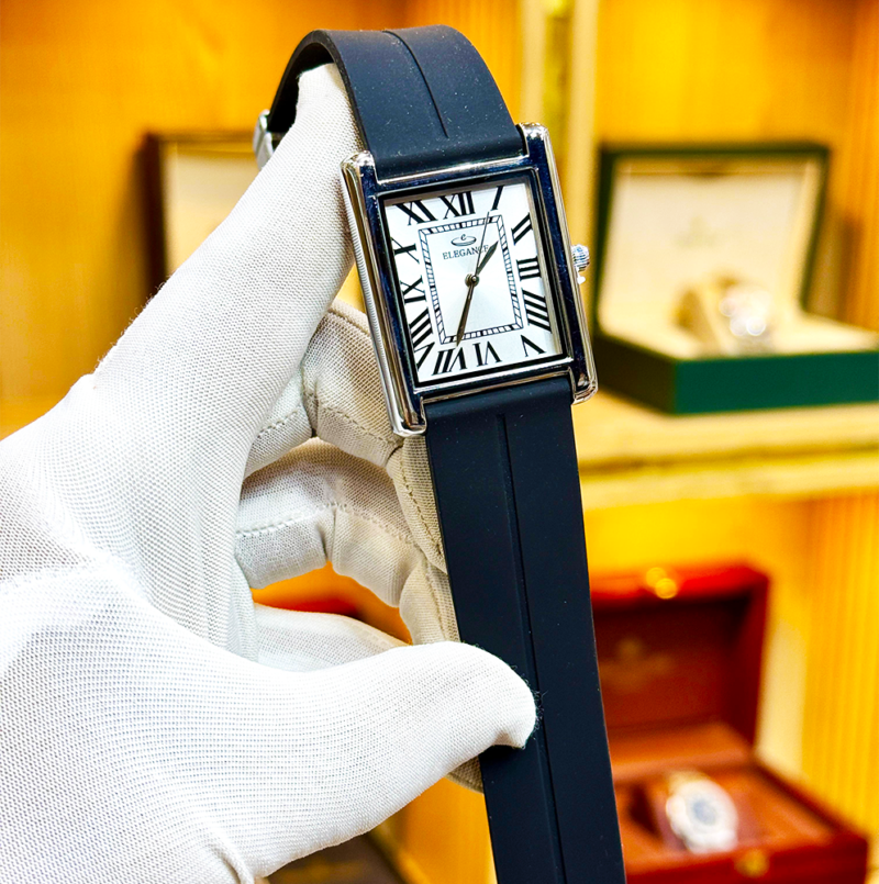 Elegance men watch Pakistan, magnetic lock men watch, rubber strap watch Pakistan, quartz men watch daily wear, stylish men watch Pakistan, affordable branded men watch