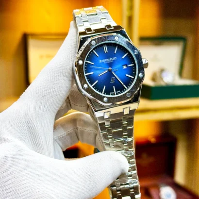 AP men watch Pakistan, Audemars style watch Pakistan, AP second copy watch, metal strap men watch Pakistan, quartz men watch with date, luxury style men watch