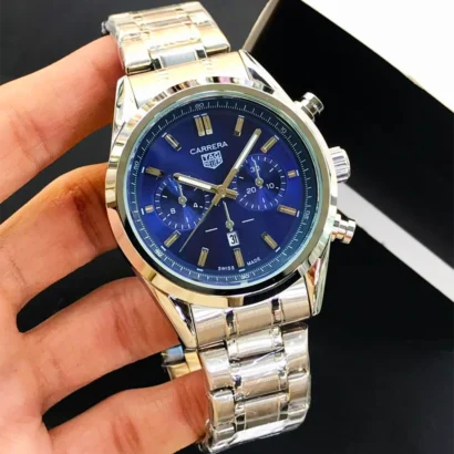 Tag Heuer Carrera mens watch Pakistan, Carrera heavy watch, stainless steel men watch Pakistan, quartz men watch with date, sporty men watch Pakistan, Tag style watch