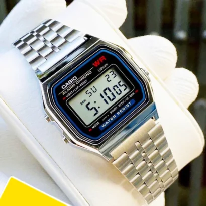 100% Original Casio digital watch with full stainless steel body — durable, reliable, and built for long-term daily use.