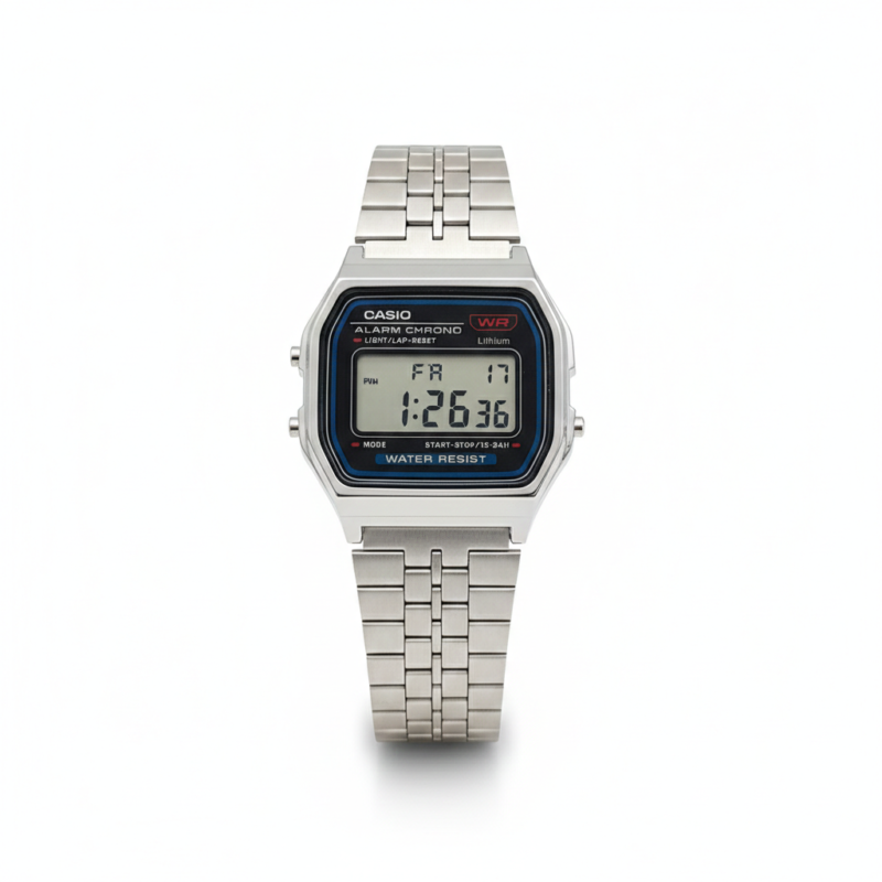 100% Original Casio digital watch with full stainless steel body — durable, reliable, and built for long-term daily use.