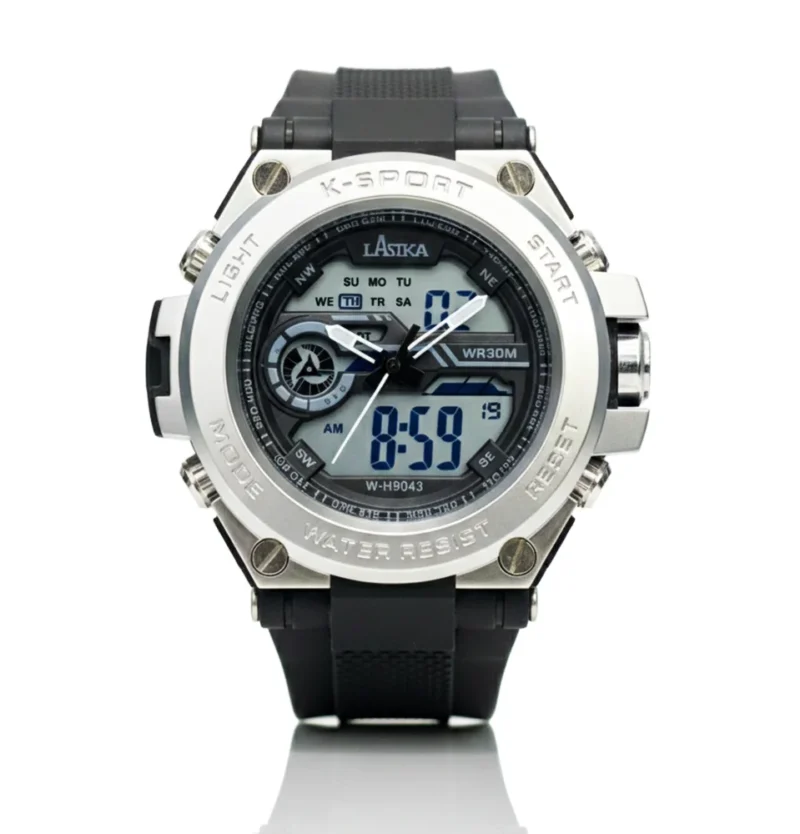 Lasika digital watch Pakistan, Lasika sports watch, cheap digital watch Pakistan, water resistant digital watch, silicone strap sports watch, budget sports watch Pakistan
