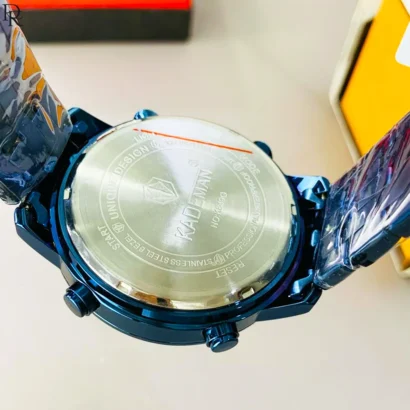 KADEMAN original digital watch with stainless steel chain, time, date, alarm, stopwatch, and light. Durable build with premium quality.