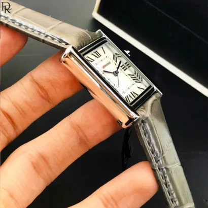 FORRAD Tank Model – Slim Case | Roman Dial | Leather Strap