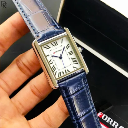 FORRAD Tank Model – Slim Case | Roman Dial | Leather Strap