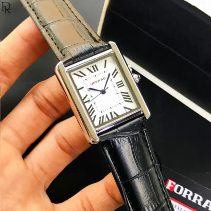 FORRAD Tank Model – Slim Case | Roman Dial | Leather Strap