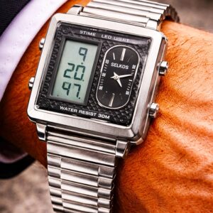 SELKOS Men Collection – Digital & Analog | Steel Chain Watch